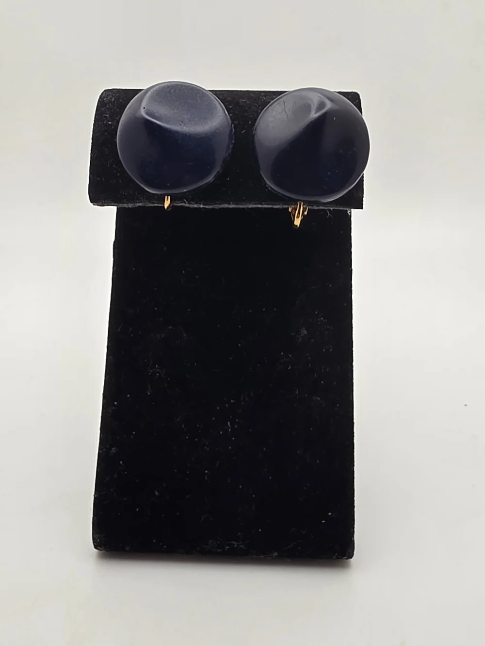 Navy Clip-On Earrings